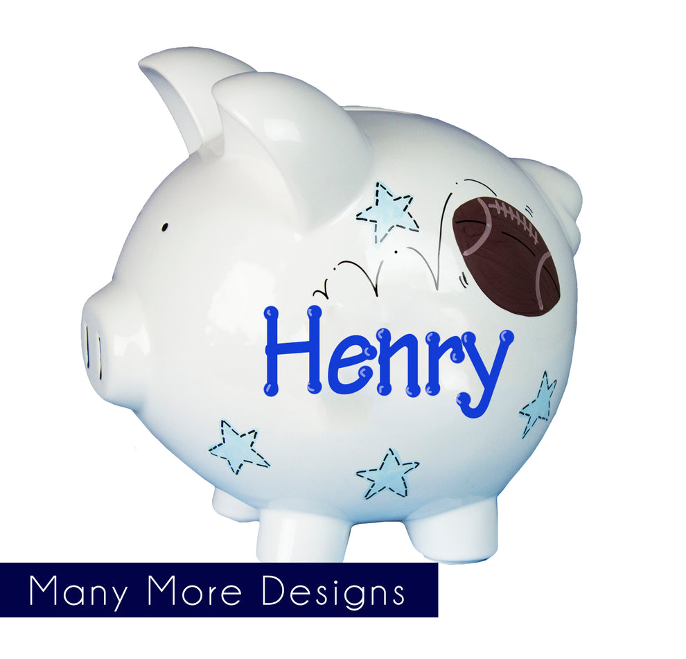 Outlet Large Hand Painted Piggy Bank| Personalized Gifts - My Bambino