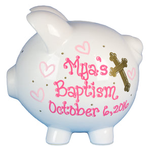 Baptism Piggy Bank-Girl