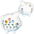 Hand Painted Retro Garden Piggy Bank