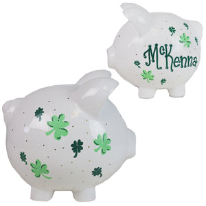 Hand Painted Irish Piggy Bank