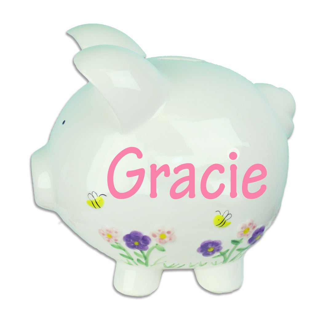 Bees & Blooms Piggy Bank