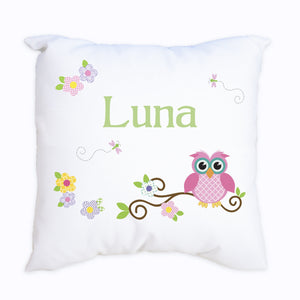 Personalized Calico Owl Throw Pillowcase