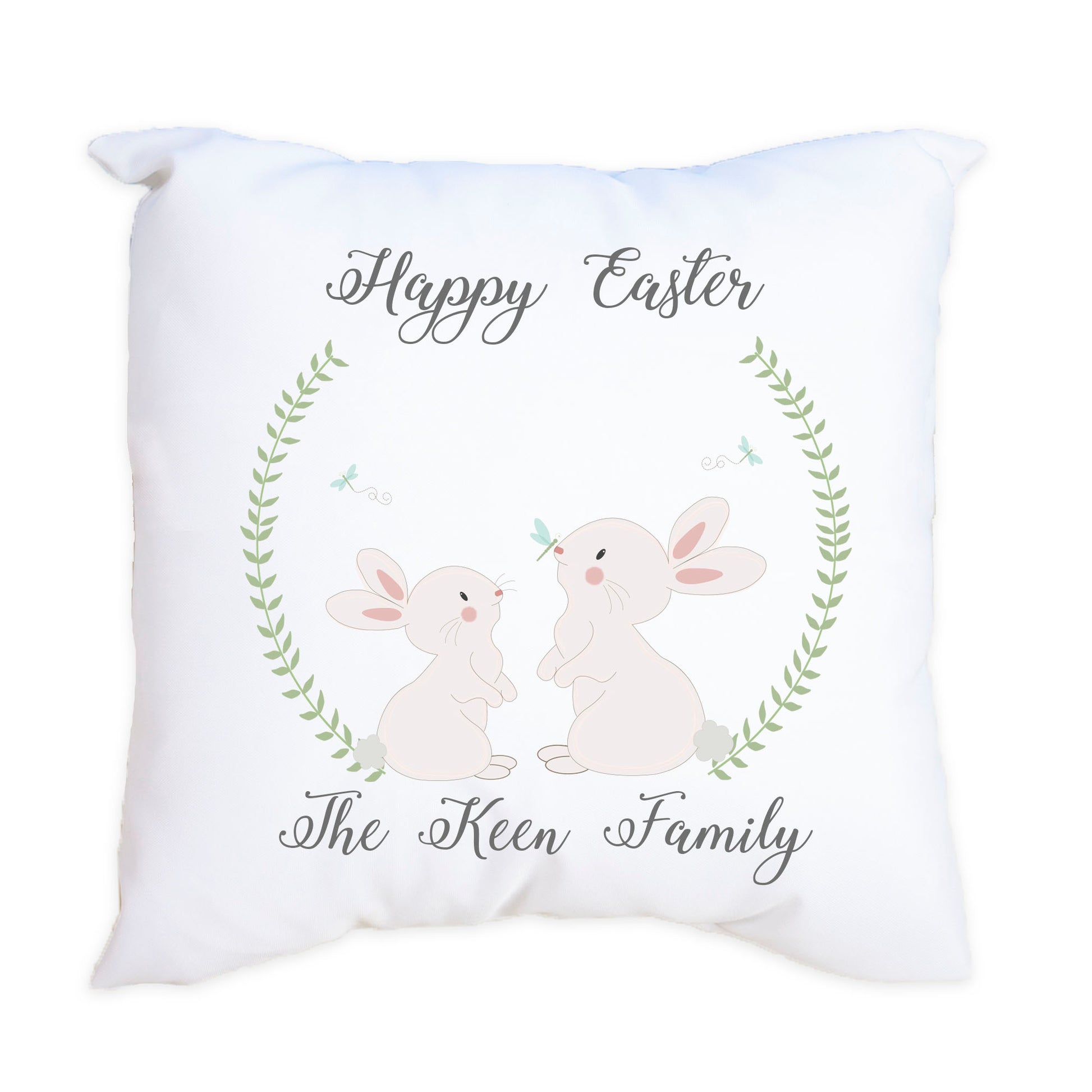 personalized family easter throw pillow