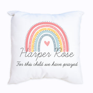 Personalized Boho Rainbow Throw Pillowcase