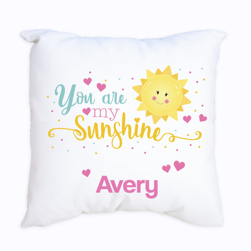 Personalized You are my Sunshine Throw Pillowcase