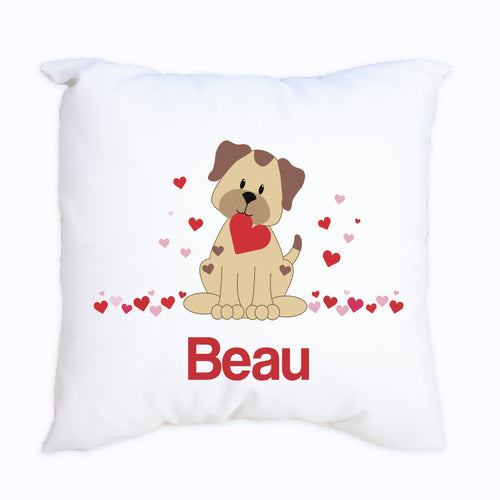 Personalized Puppy Love Throw Pillowcase