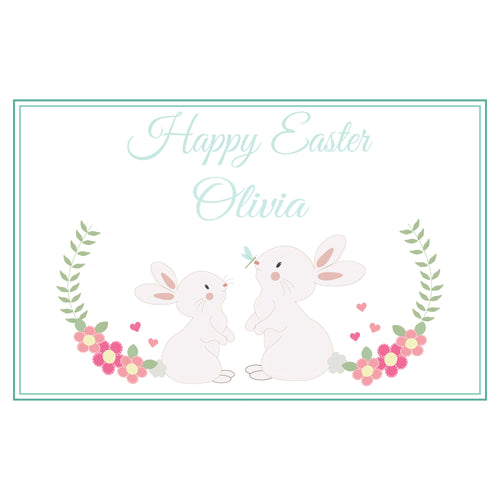 Child's Placemat - Floral Bunny