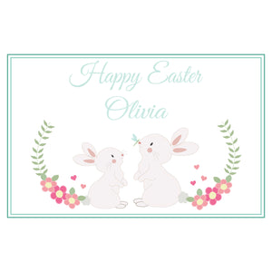 Child's Placemat - Floral Bunny