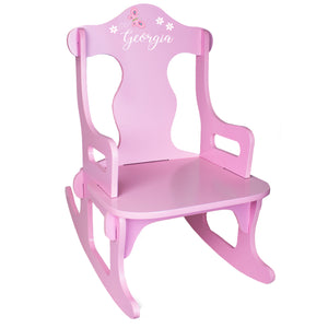 Pink Puzzle Rocking Chair - Single Butterfly