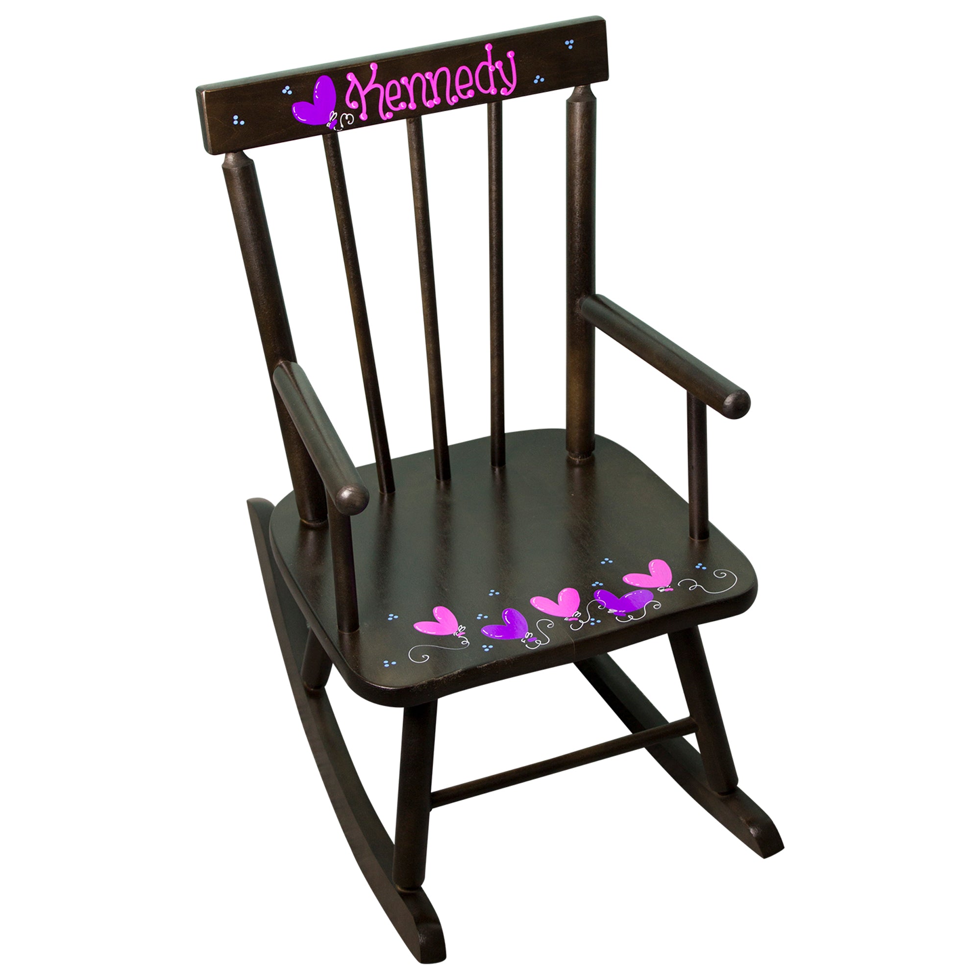 Hand Painted Personalized Child's Espresso Rocking Chair| Personalized ...