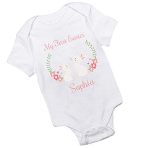 Personalized Floral Bunny Onesie