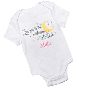 Personalized Love you to the Moon and Back Onesie
