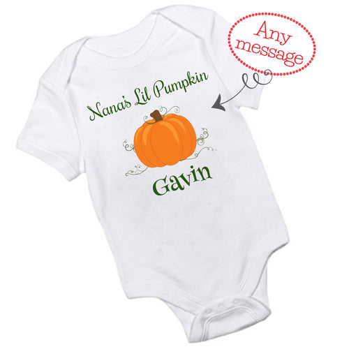 Personalized Lil Pumpkin Onesie