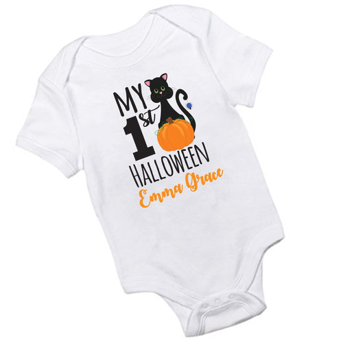 Personalized My First Halloween Cat Onesie