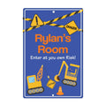 Personalized Aluminum Sign - Construction - MyBambino.com