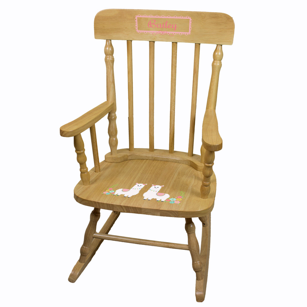 Llama Alpaca Natural Flip Stool