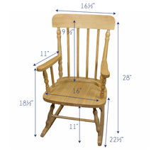 Hot Air Balloon Wood Spindle Rocking Chair