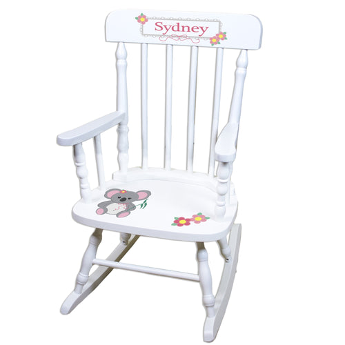 White Spindle Rocking Chair - Koala