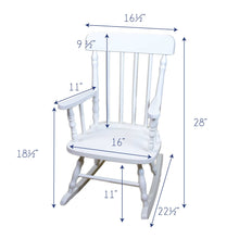 Single Daisy White Personalized Wooden ,rocking chairs