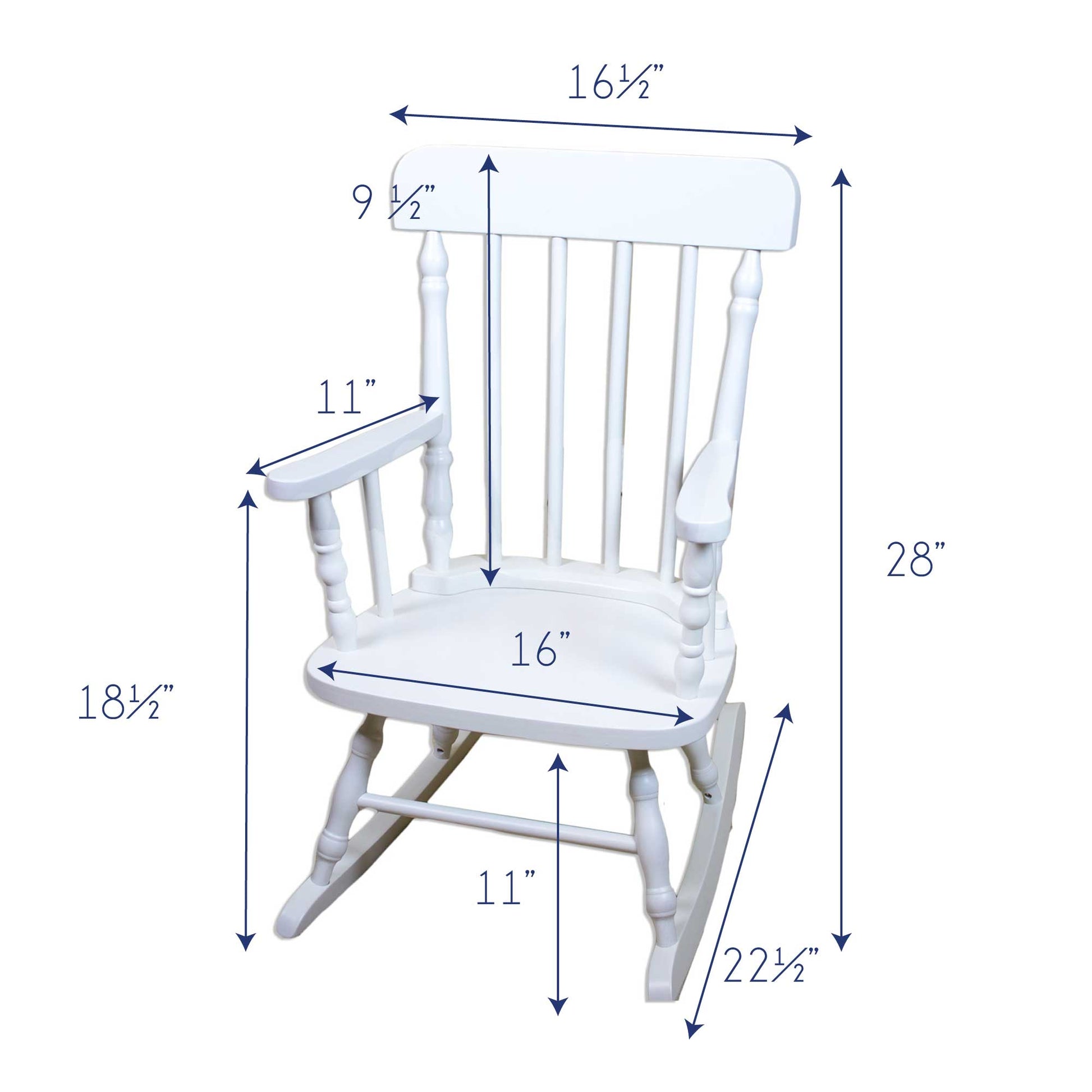 English Garden White Personalized Wooden ,rocking chairs