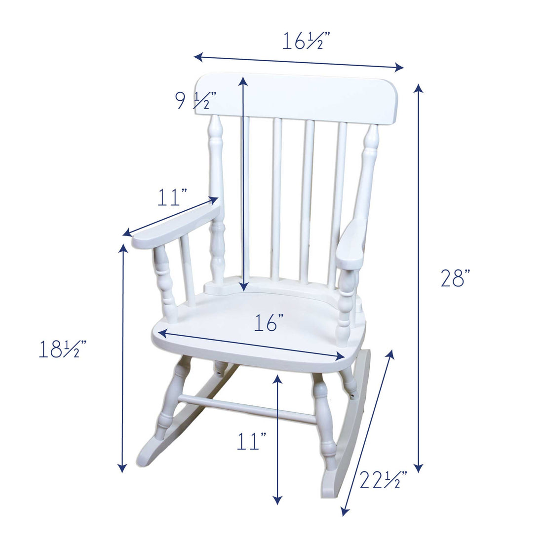 Personalized You Are My Sunshine White Spindle rocking chair