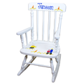 Hand Painted Spindal Rocker-White