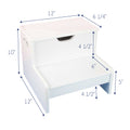 Tennis Personalized White Storage Step Stool