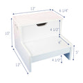 Blue Whale Personalized White Storage Step Stool