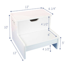 Panda Bear Personalized White Storage Step Stool