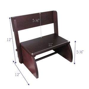 Personalized Ponies Prancing Childrens And Toddlers Espresso Folding Stool
