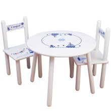 Personalized Table and Chairs Sailboat design