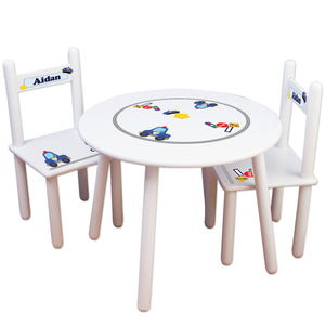 Boys construction table chair set personalized