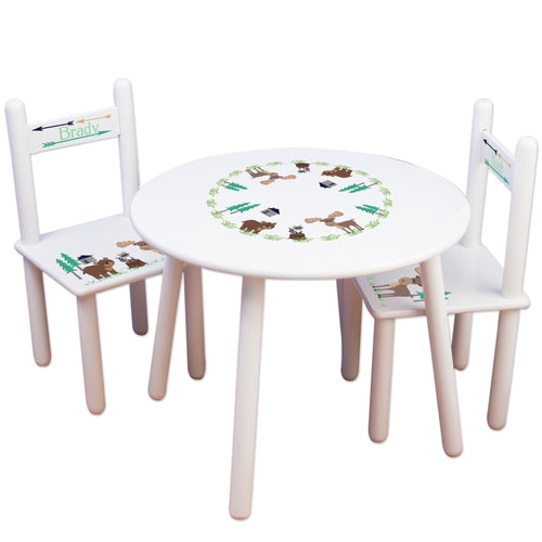 kids north woodland table chair set