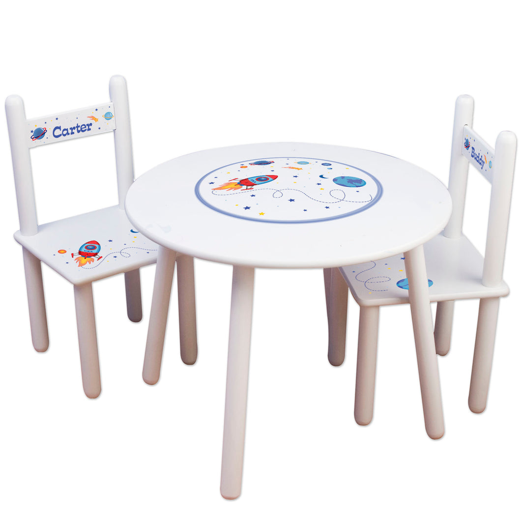 Boys rocket table chair set