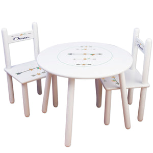 Personalized Table and Chairs with Tribal Arrows Boy design