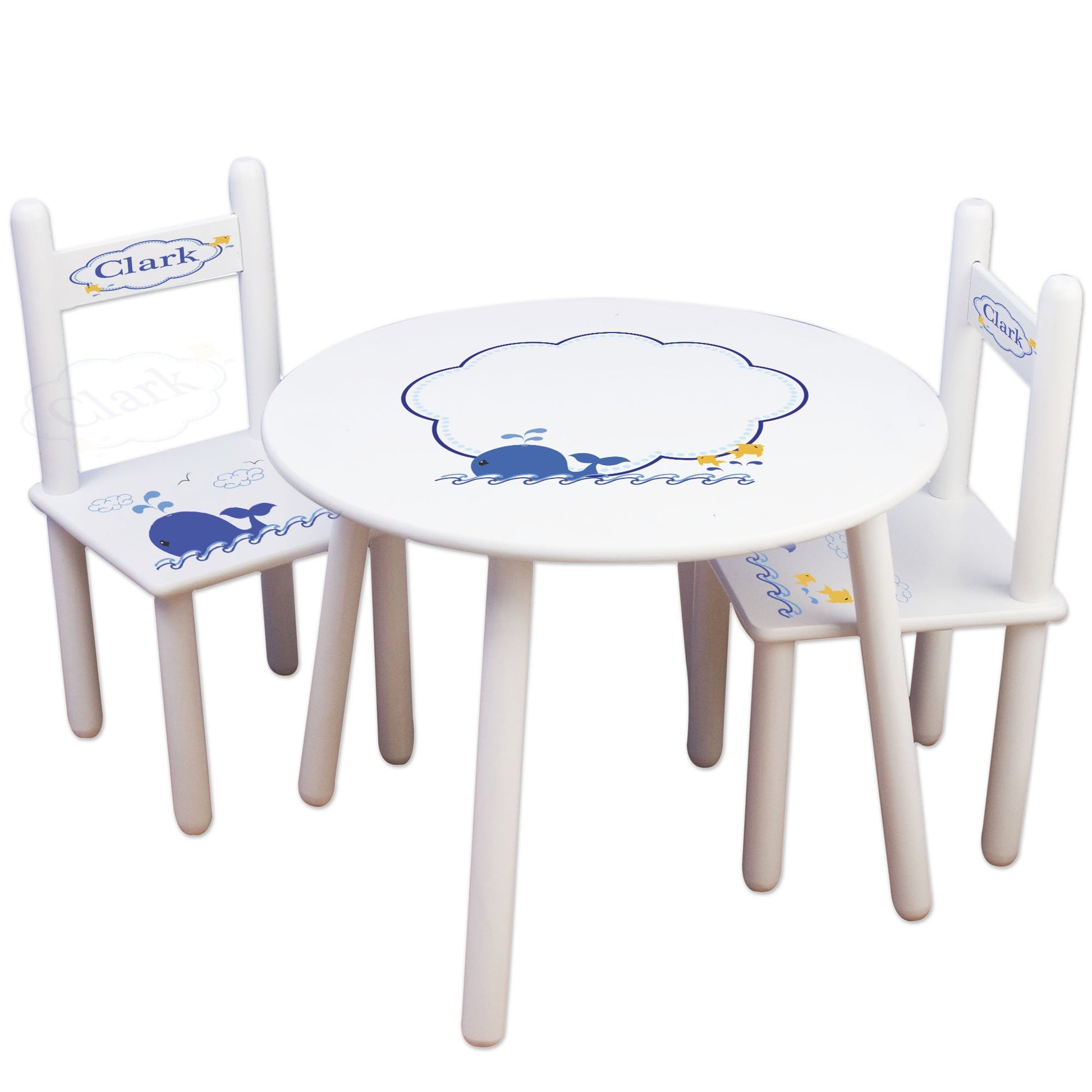 Personalized Table and Chairs with Pink Puppy design
