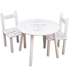 Personalized Table and Chairs with Pink Elephant design