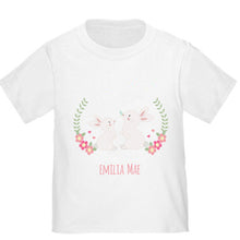 Personalized Floral Bunny T-shirt