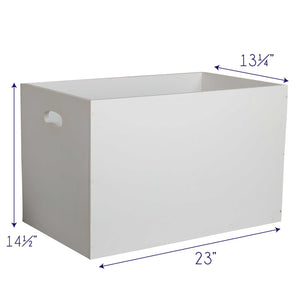 White Open Top Toy Box - Name Only
