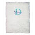 Personalized Bath Towel Name Initial Color