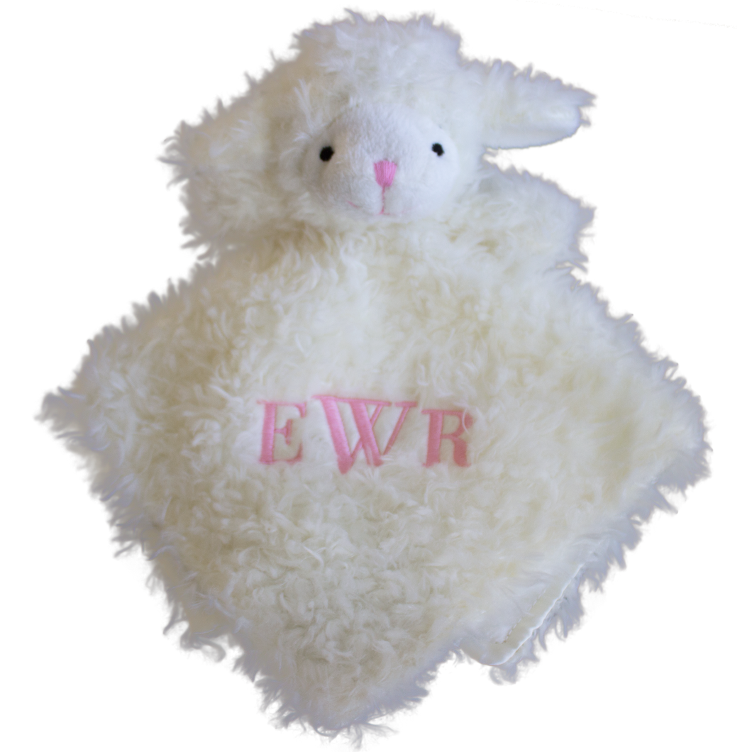 Embroidered Lamb Blanket Buddy