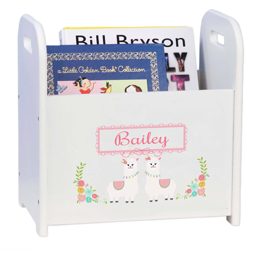Book Caddy and Rack with Alpaca Llama design
