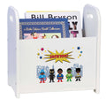 Personalized Book Caddy And storage With African American Super Hero Design