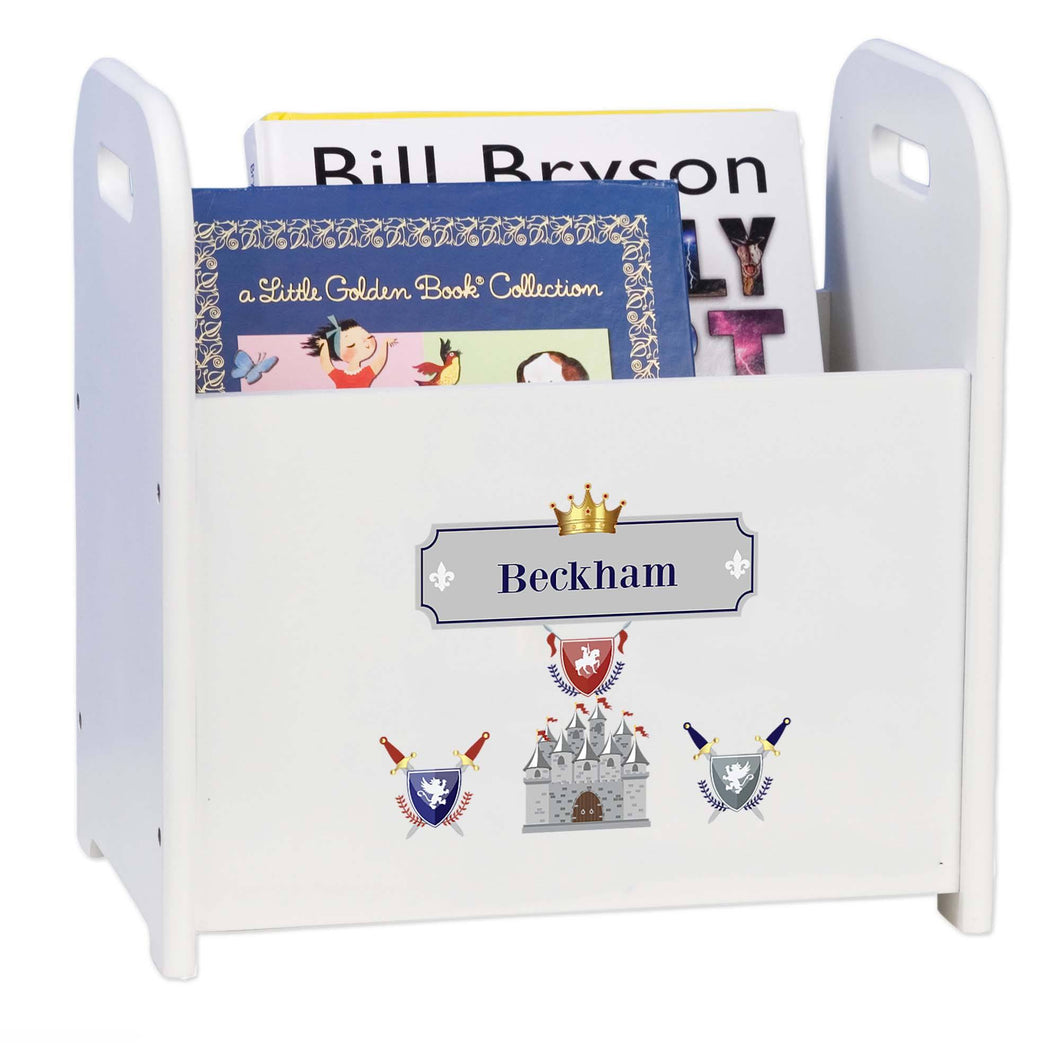 Personalized Medieval Castle Book Caddy And Rack