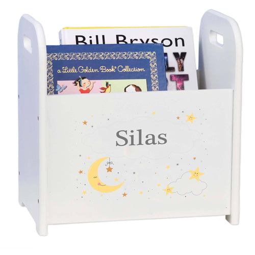 Personalized Celestial Moon Book Caddy