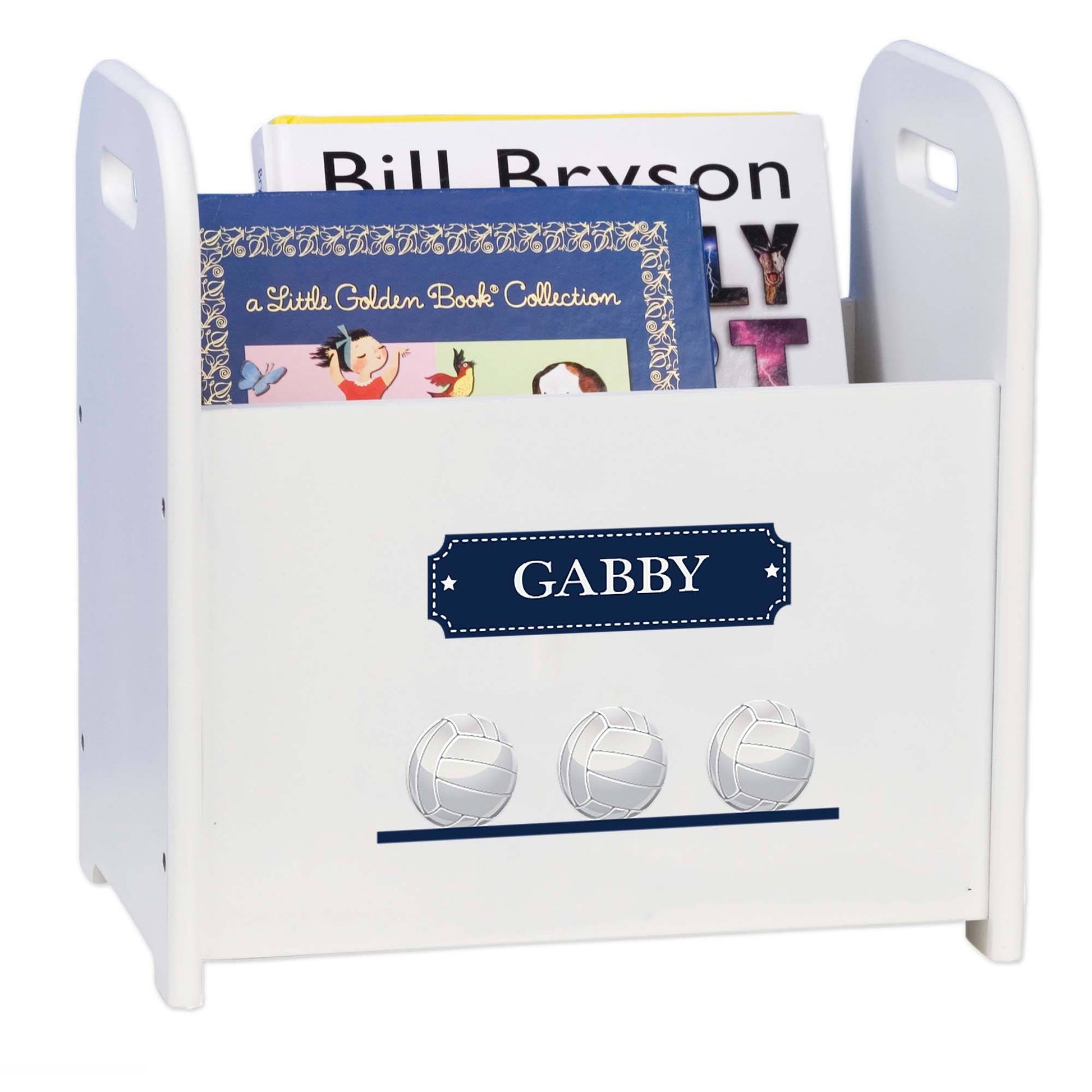 Personalized Volley Balls Book Caddy And Rack
