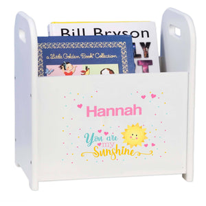 Personalized You Are My Sunshine Book Caddy