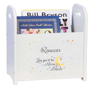 Personalized Moon and Back Book Caddy