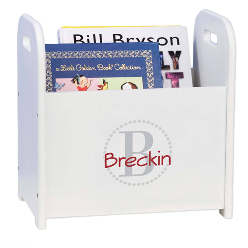 Personalized Light Gray Circle-Ii Design Book Caddy And Holder