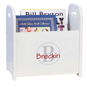 Personalized Light Gray Circle-Ii Design Book Caddy And Holder